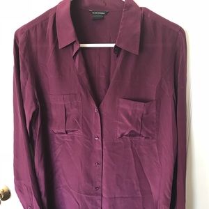 Club Monaco silk purple shirt sz m